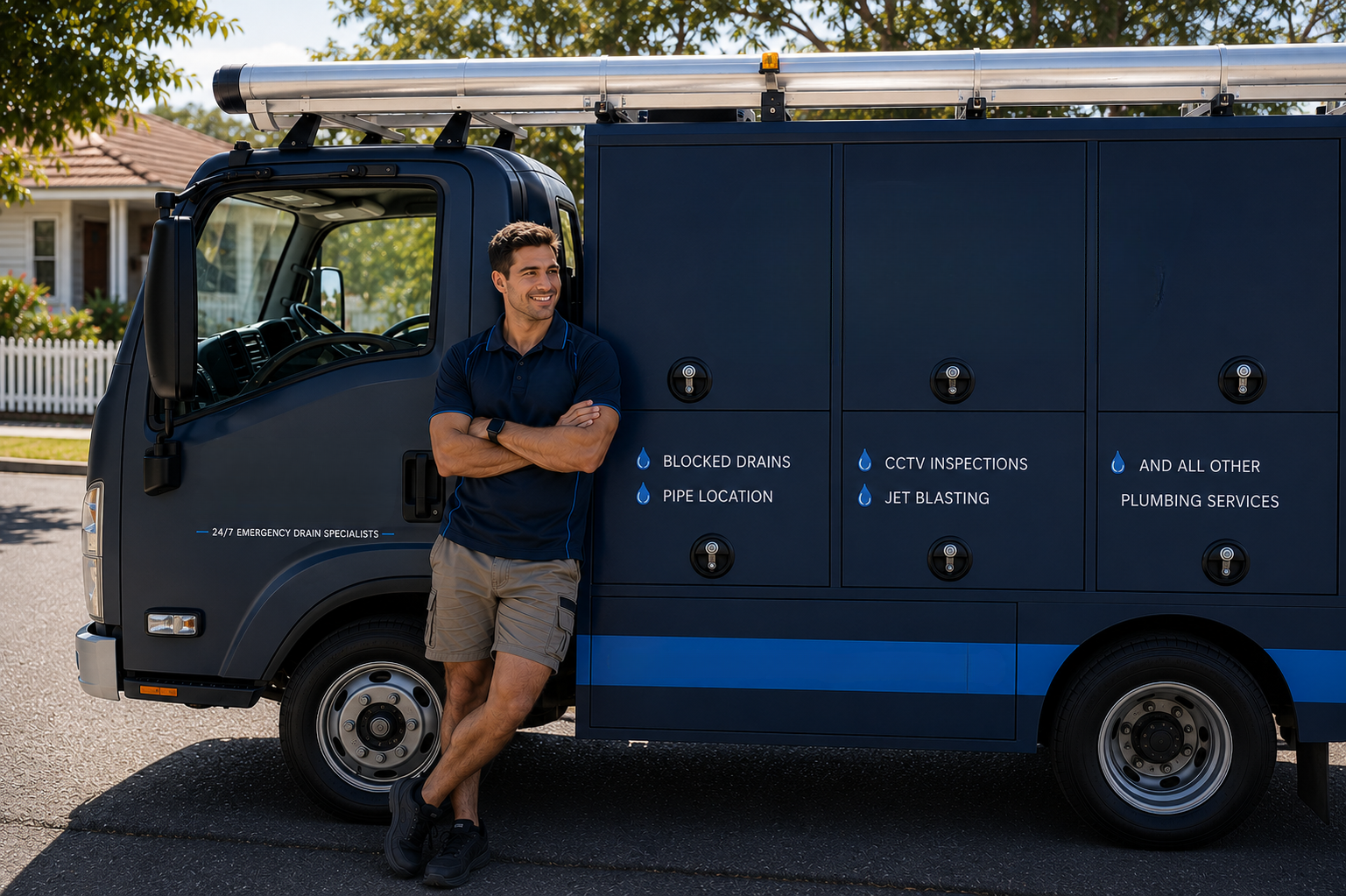 Plumber with Roseville Blocked Drains van