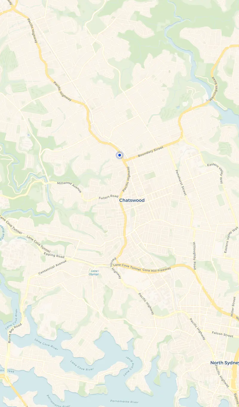 Map of the Roseville service area and the surrounding suburbs we cover.